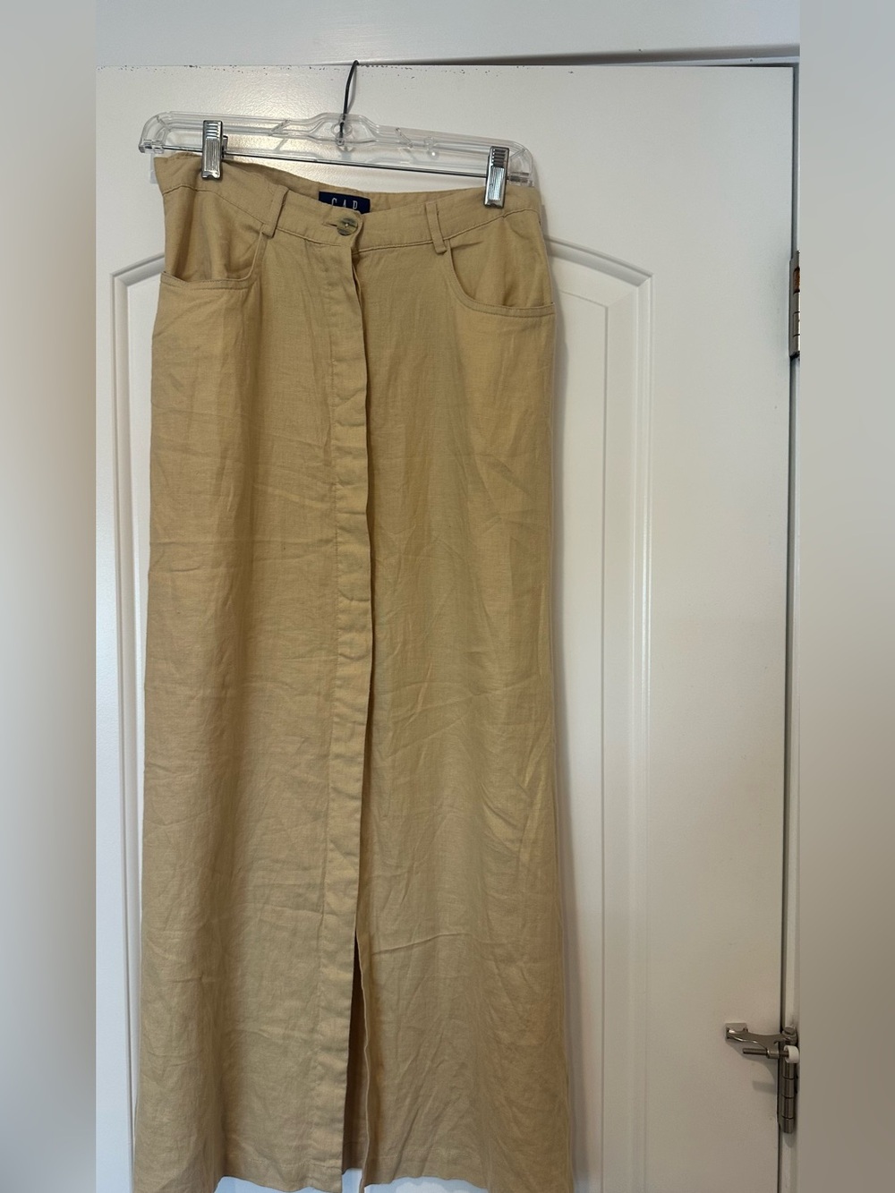 GAP Tan Button-Front Maxi Skirt